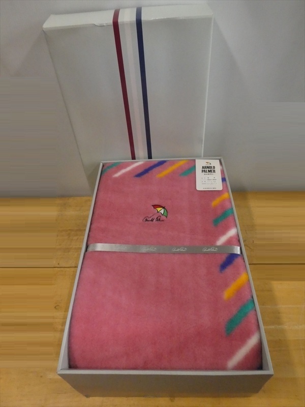 ●ARNOLD PALMER アーノルドパーマー シャルマン 毛布 140×200㎝ アクリル100%●拍卖