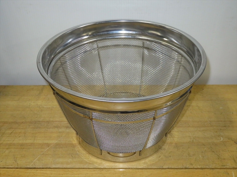 ●美品 ステンレス 弁慶 深型 ざる ザル 30㎝ 厨房機器 厨房小物 業務用 米洗い●拍卖