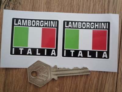 海外 ランボルギーニ Lamborghini Italia Tricolore ステッカー デカール 50mm by 40mm.拍卖