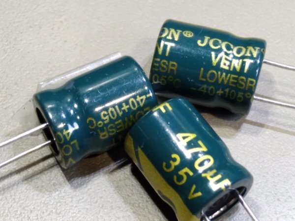 470uf470μF 35V 105℃ 10×13 電解コンデンサー 3個組1セット拍卖