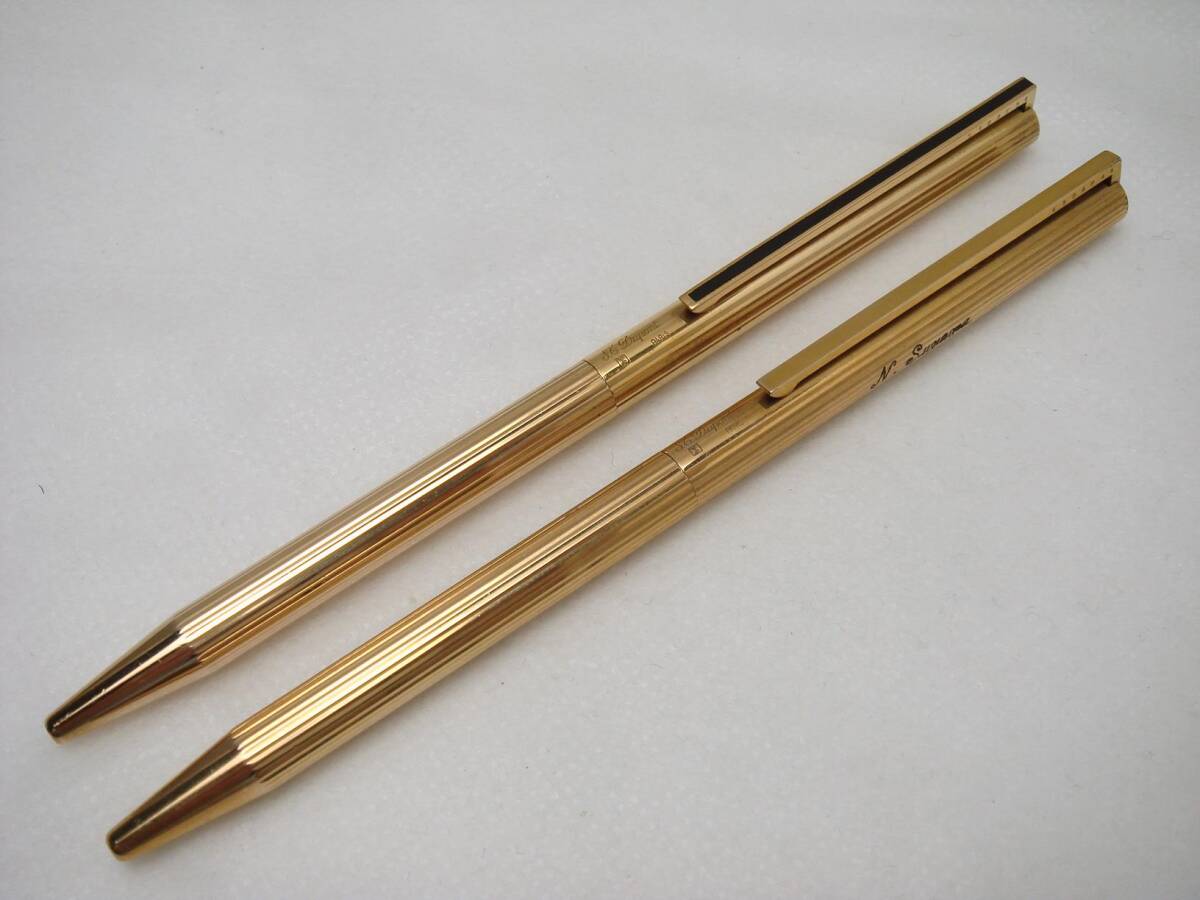 デュポン ボールペン 2本 中古 傷などあり インク切れ拍卖