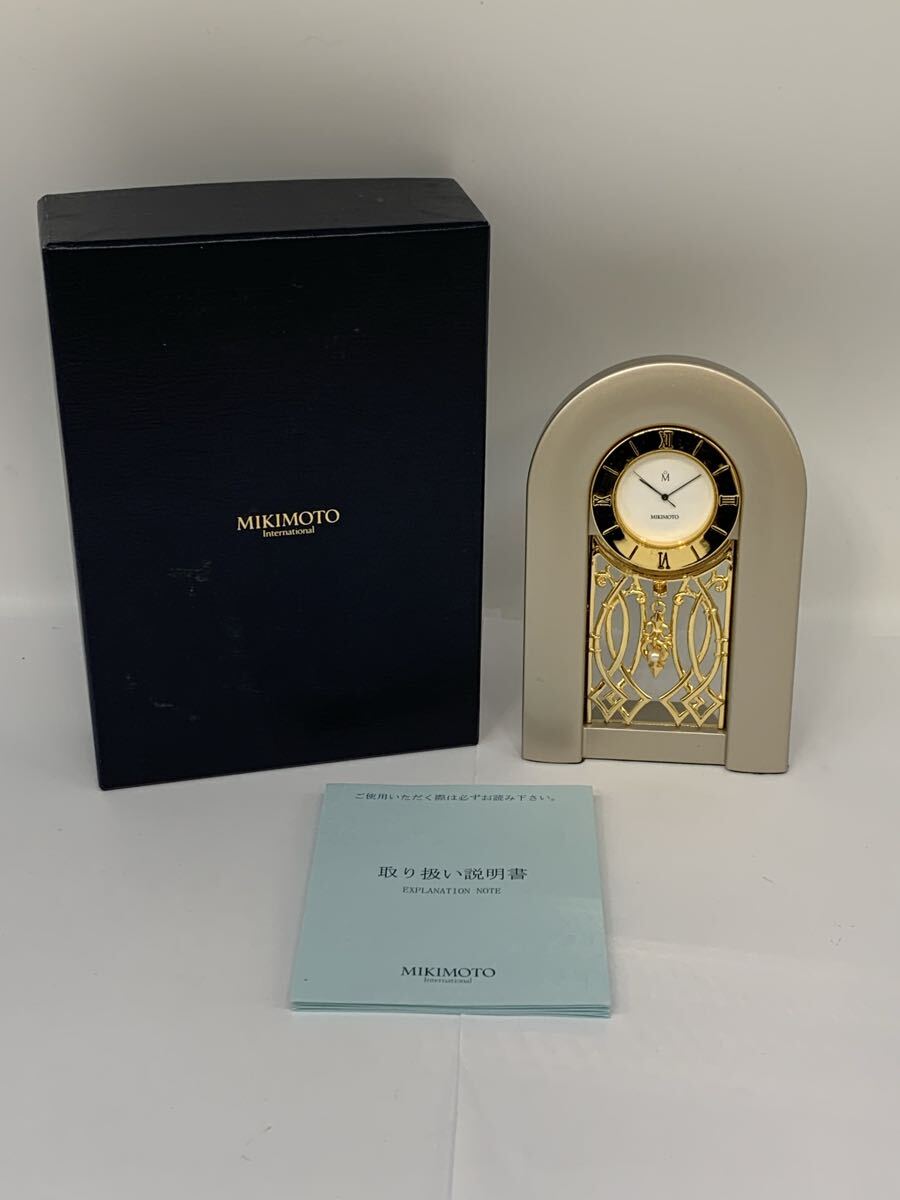 【K981860】MIKIMOTO ミキモト 置時計 クオーツ 動作未確認拍卖