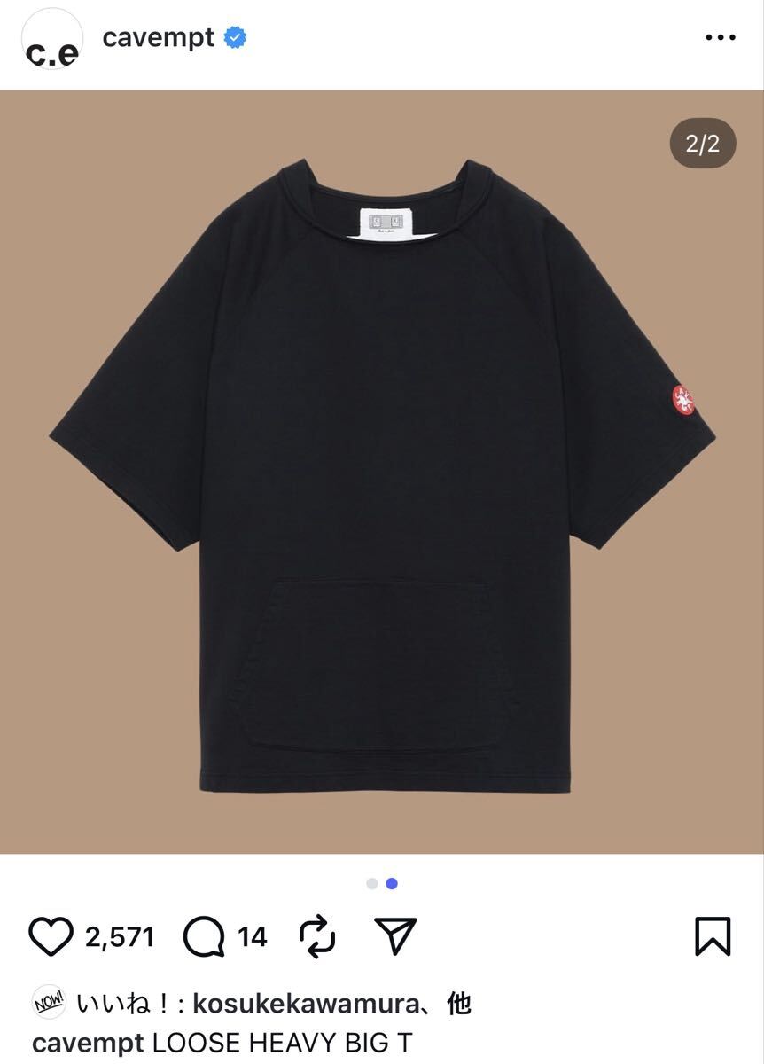 美品 C.E cavempt LOOSE HEAVY BIG T XL拍卖