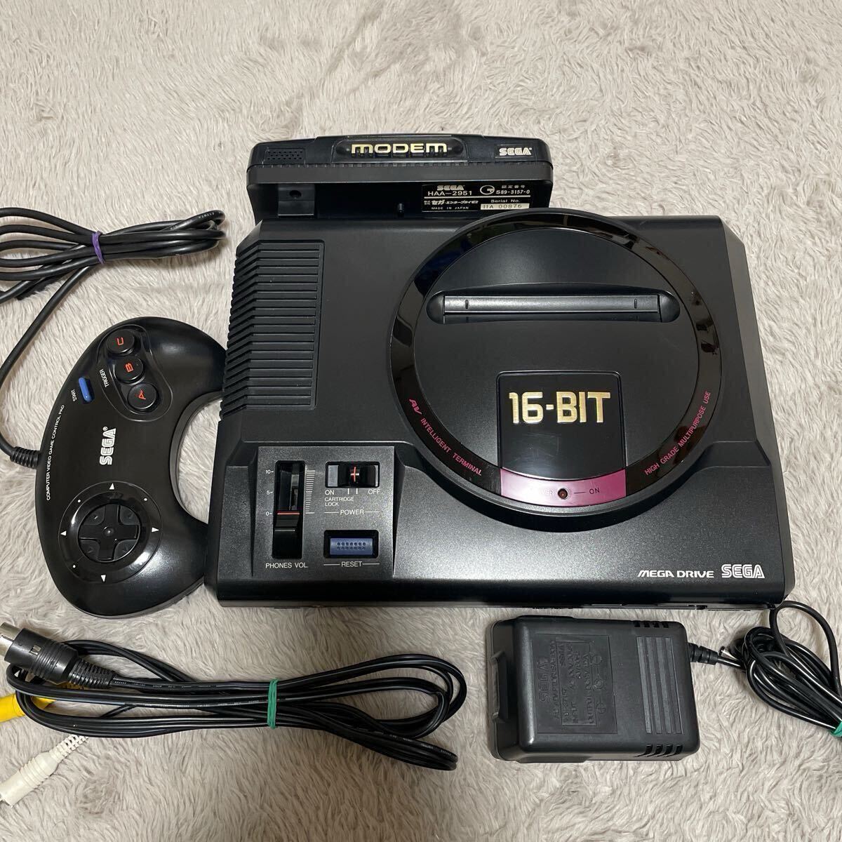 【メガモデム付】 MEGA DRIVE 本体 HAA-2510 SEGA メガドライブ HAA-2951 セガ拍卖