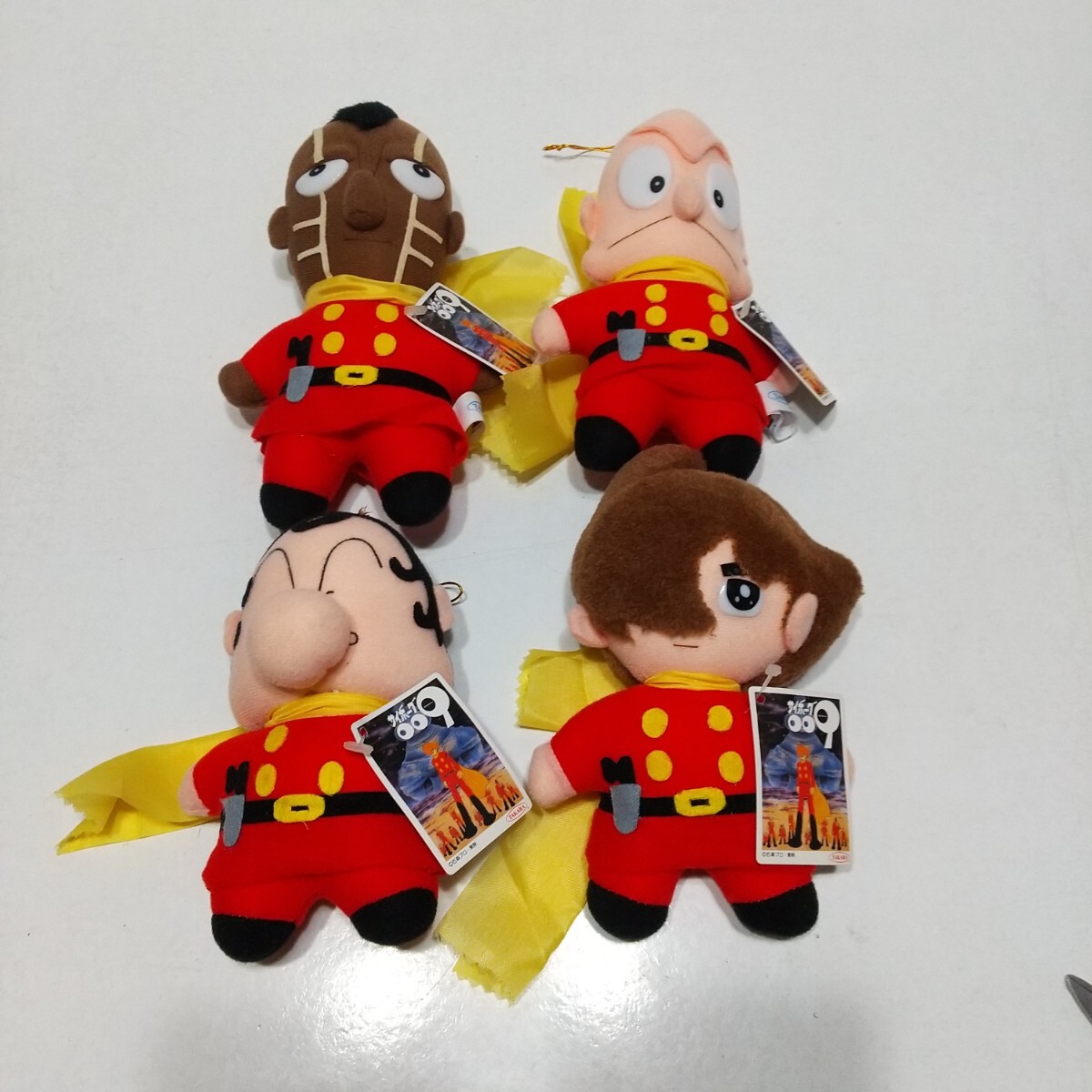 1円スタート 1スタ サイボーグ009 ぬいぐるみ 島村ジョー ジェロニモジュニア グレートブリテン 張々湖 4個セット 紙タグ付き 1992年製拍卖