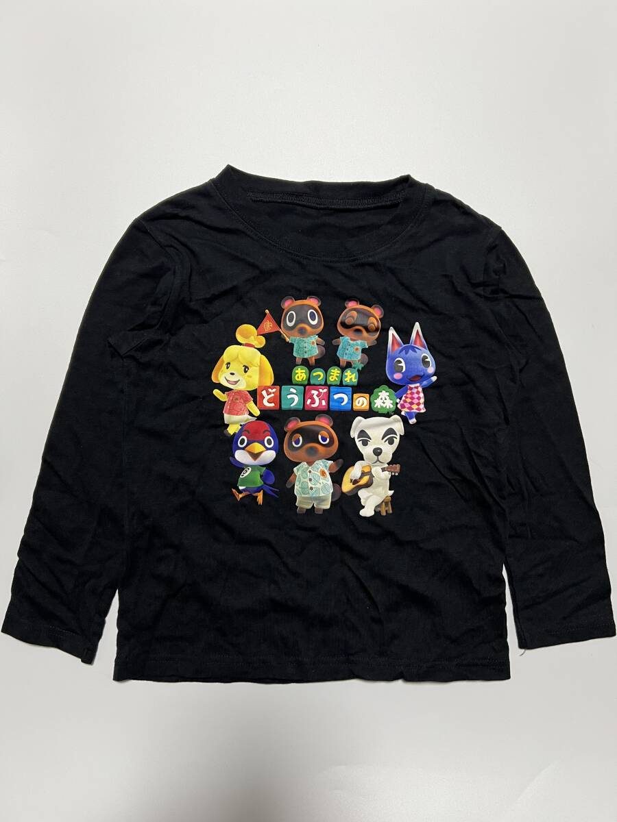 あつまれどうぶつの森 黒ロングTシャツ 130拍卖