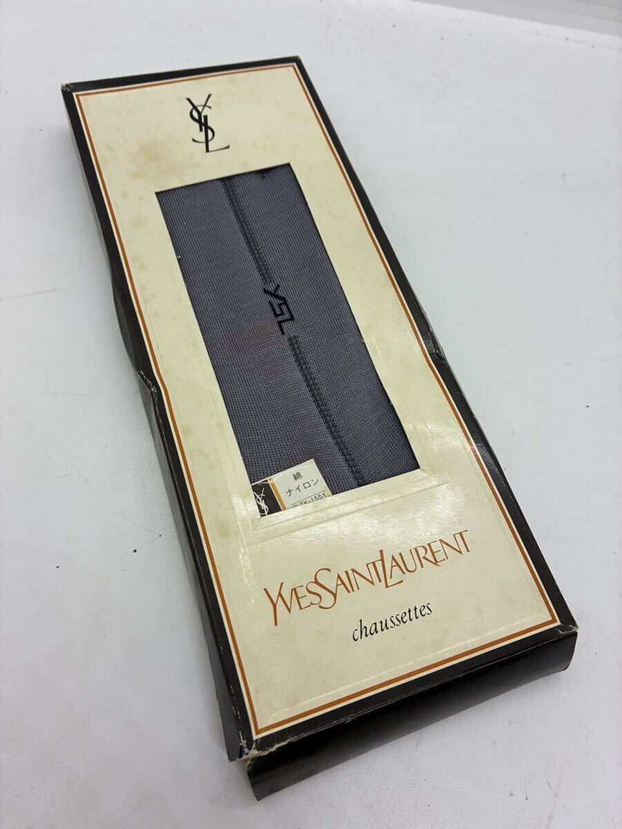 イヴサンローラン Yves Saint Laurent YSL 靴下 グレー 25cm拍卖
