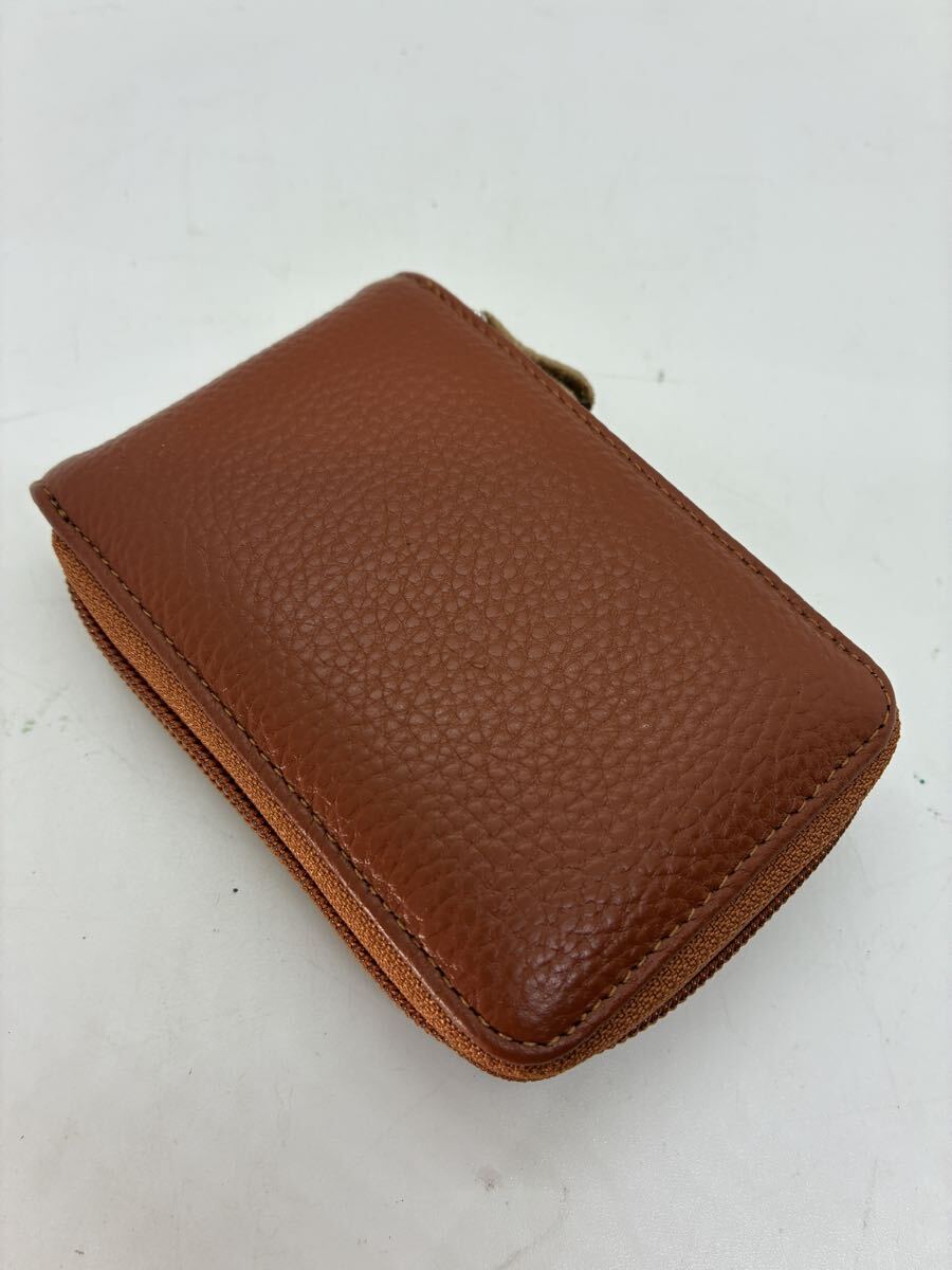 大容量 カードケース 名刺入れ パスケース ブラウン系拍卖