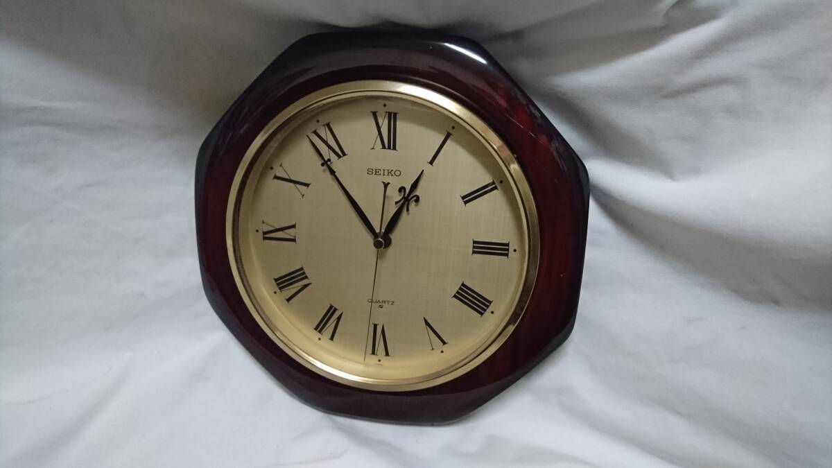 【雑貨】 SEIKO 掛け時計 QE526B QUARTZ 動作確認済み拍卖
