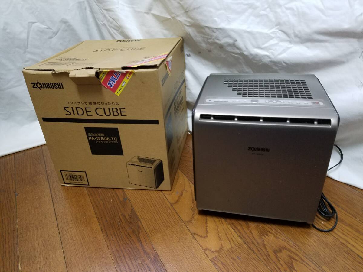 【家電】 ZOJIRUSHI 空気清浄機 PA-WB08 脱臭フィルター付き コンパクトサイズ 動作確認済み拍卖