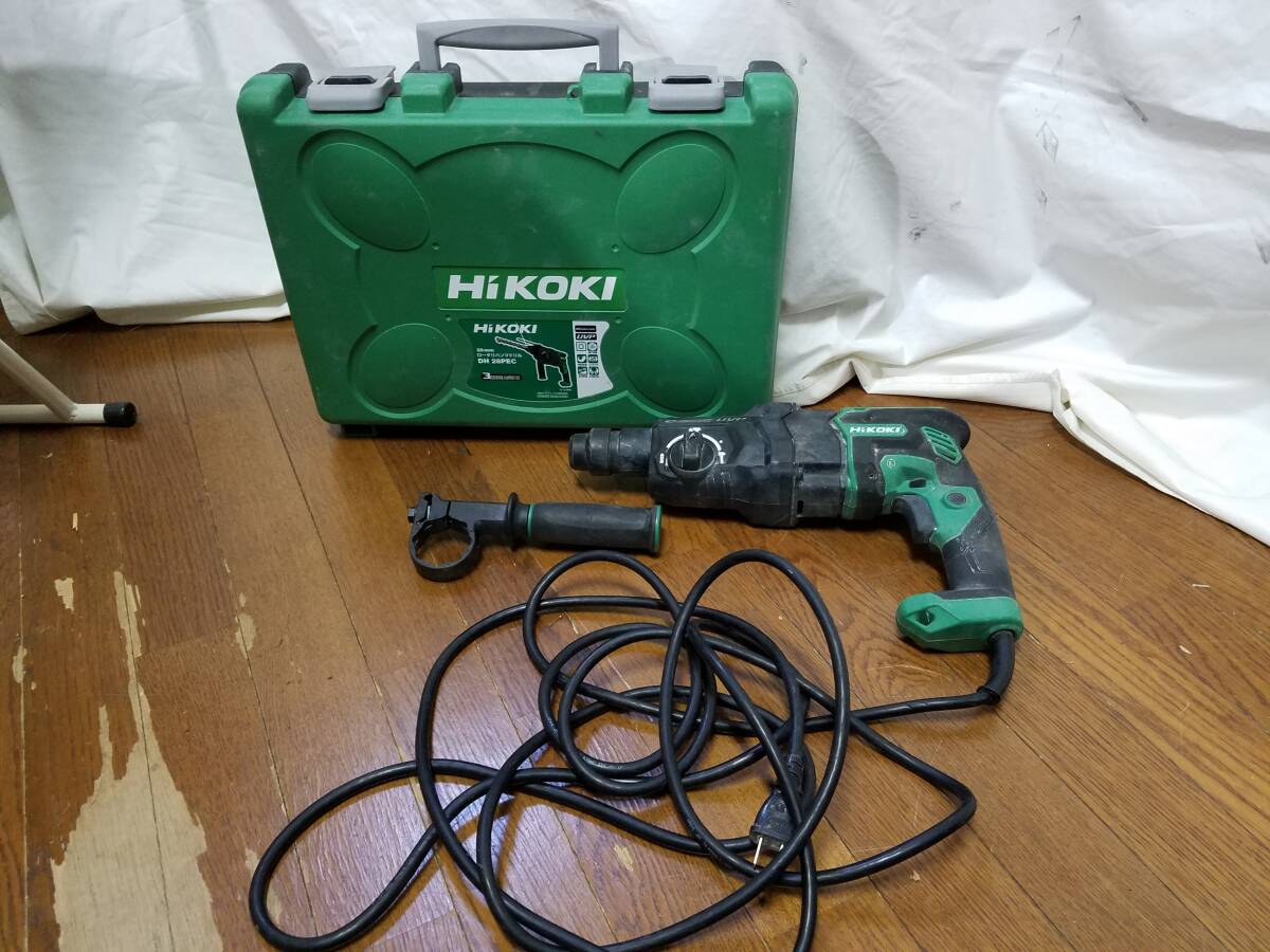 【工具】 ハイコーキ HiKOKI 28mm ロータリ ハンマ ドリル DH28PEC 動作確認済み拍卖