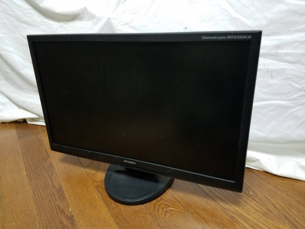 【PC周辺機器】 三菱 MITSUBISHI 23インチPCワイドモニター RDT232WLM(BK) 本体のみ 動作確認済み拍卖