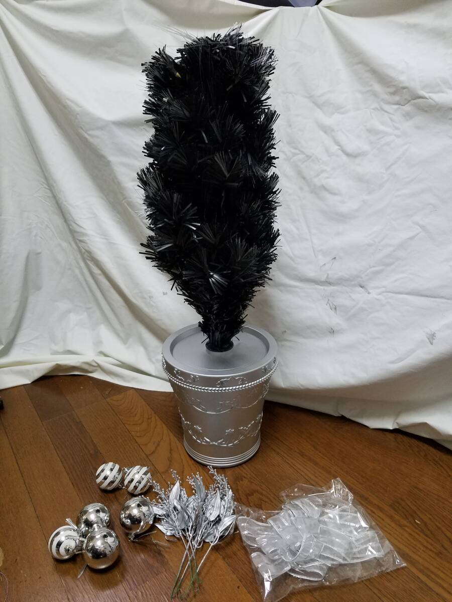 【※ジャンク】 LED Fiber Tree ファイバーツリー クリスマスツリー 90cm (ACアダプターなし) (難あり) ジャンクにて拍卖