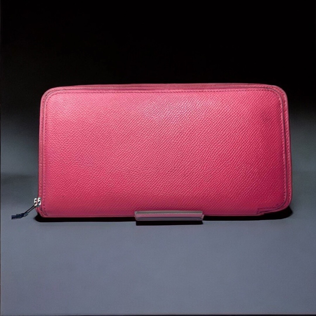 1円スタート 美品 Hermes エルメス アザップ ロング シルクイン エプソン シルバー金具 ローズコンフェッティ ラウンドファスナー 長財布拍卖