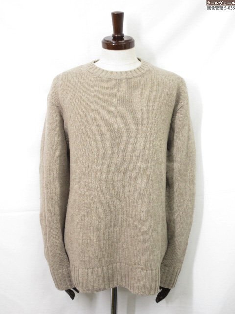 HH美品【ロンハーマン Ron Herman】 2820800049 アルパカ混 ミドルゲージ 長袖 ニット (メンズ) sizeL ベージュ系 ◇38MN6214◇拍卖