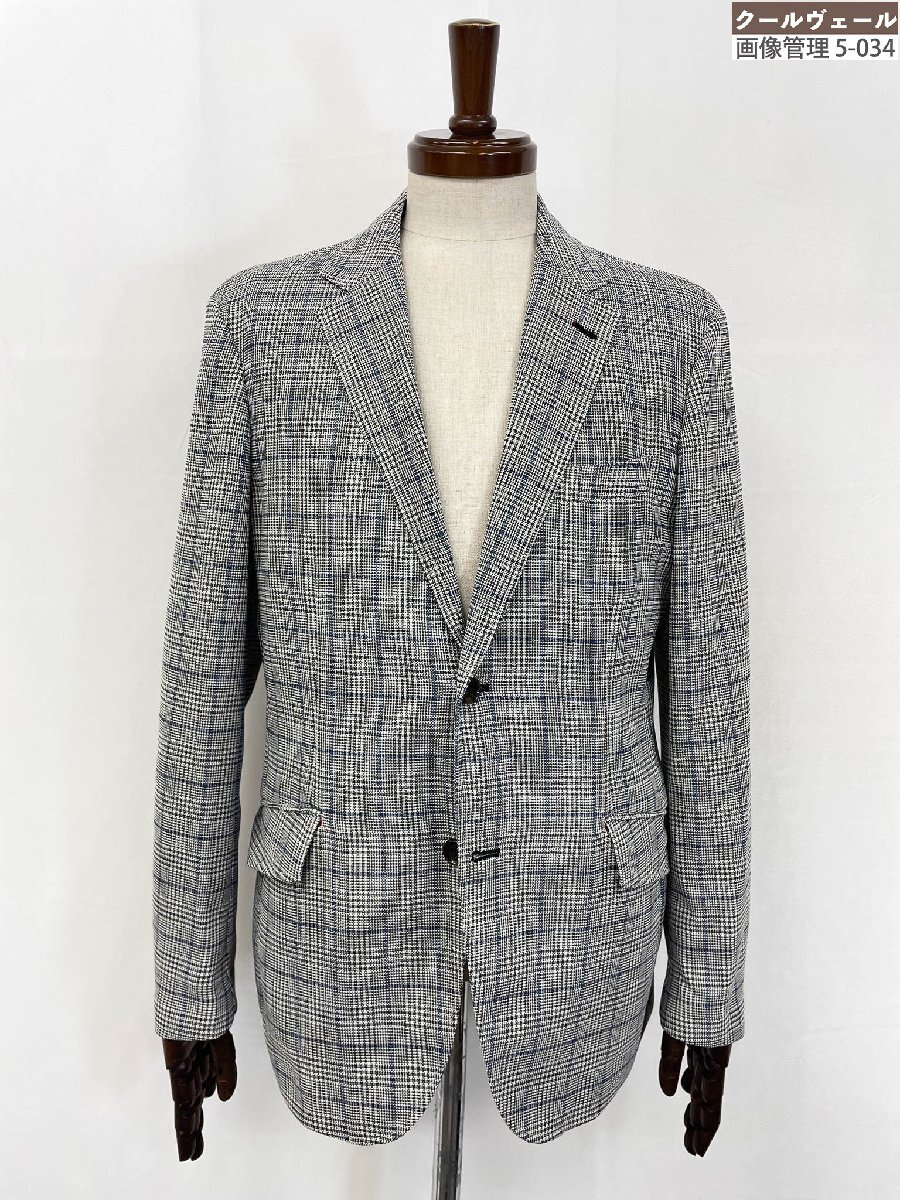 超美品【メンズビギ MEN'S BIGI】シングル2ボタン ジャケット (メンズ) size03 グレー系 チェック柄 格子柄 春夏 ◇32MJ0732◇拍卖