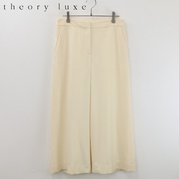 【KA348】美品◆Theory luxe セオリーリュクス ウール スラックス ワイド パンツ アイボリー クリーム 40拍卖