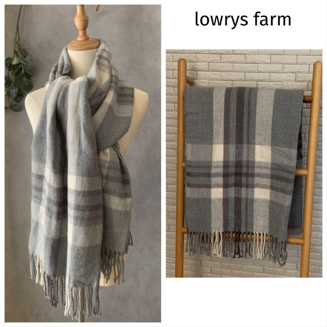 lowrys farm グレーチェックマフラー ローリーズファーム拍卖