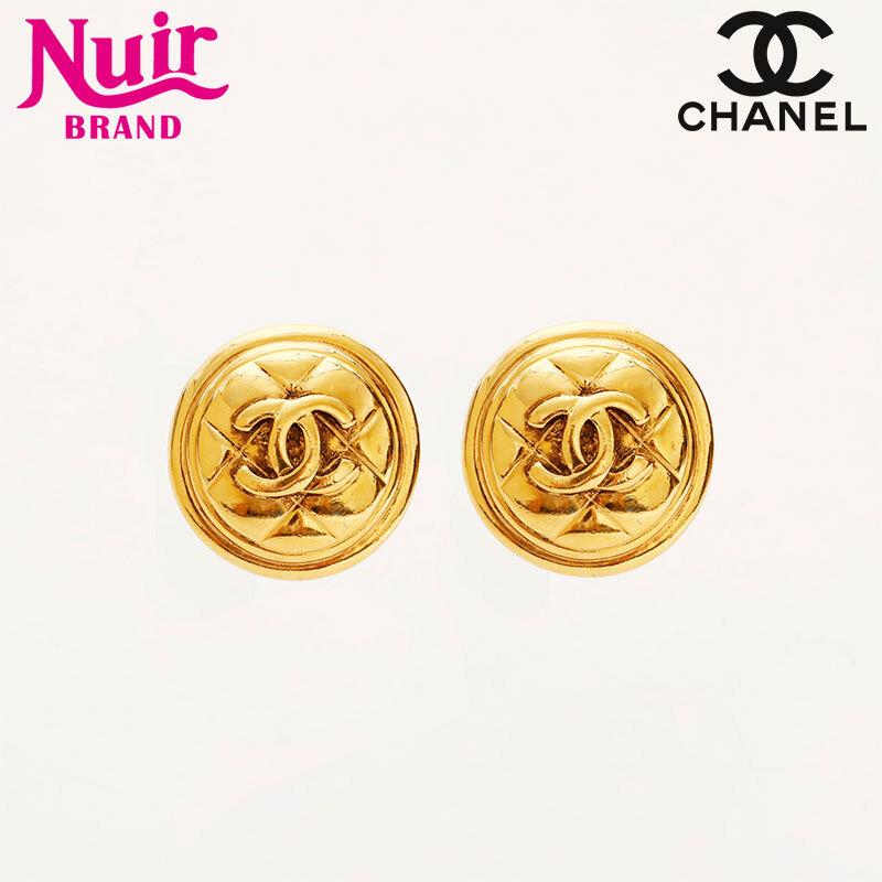 極美品 シャネル CHANEL ココマーク ラウンド イヤリング ゴールド WS20449拍卖