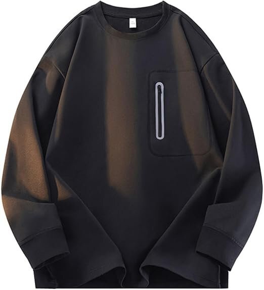 2025年新作 メンズ オーバーサイズ クルーネック スウェット 春秋 プルオーバー Tシャツ サイズ展開豊富拍卖