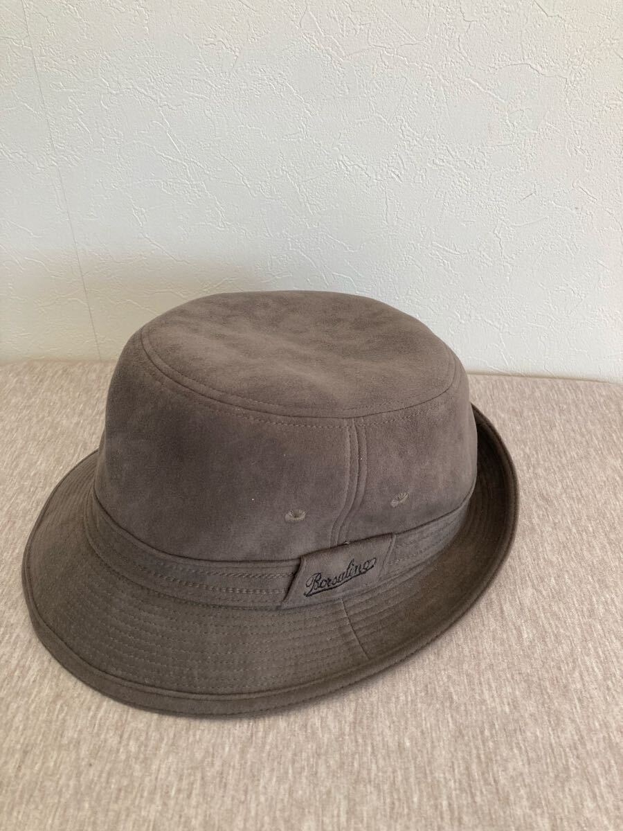 未使用 ボルサリーノ Borsalino ハット 帽子 カーキ サイズ59.5㎝ LL ブランド拍卖