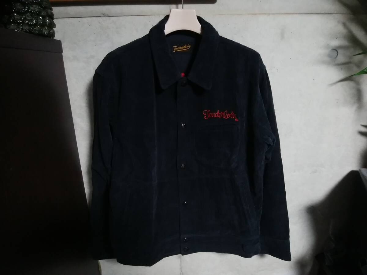 【TENDERLOIN テンダーロイン 】コーデュロイワークジャケットS 日本製 文字刺繍デザイン入り 本店限定 名作 人気アイテム拍卖