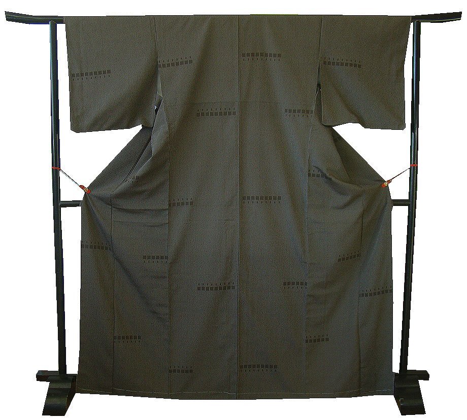 時代屋 裄68.2cm ロング寸 着物通 塩沢紬 正絹 未使用 157cm~165cm TT1186拍卖