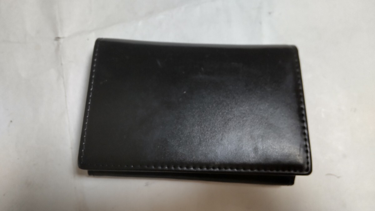 未使用品 男性用名刺入れ カードケース 本革 ブラック 送料無料拍卖