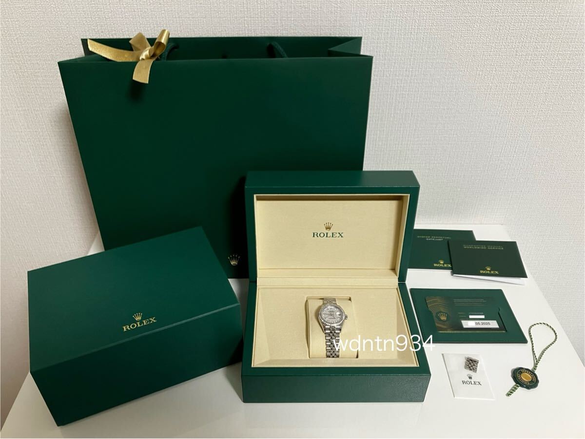 5月購入 ロレックス 新品 デイトジャスト 279384RBR/マザーオブパール ホワイトゴールド ステンレス ダイヤモンド 28mm 拍卖