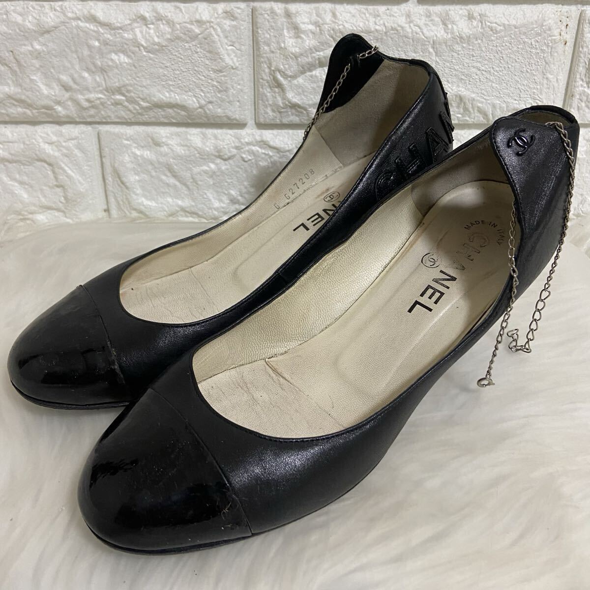 CHANEL シャネル ヒールパンプス サンダル 37 1/2 24.5cm ブランド靴拍卖