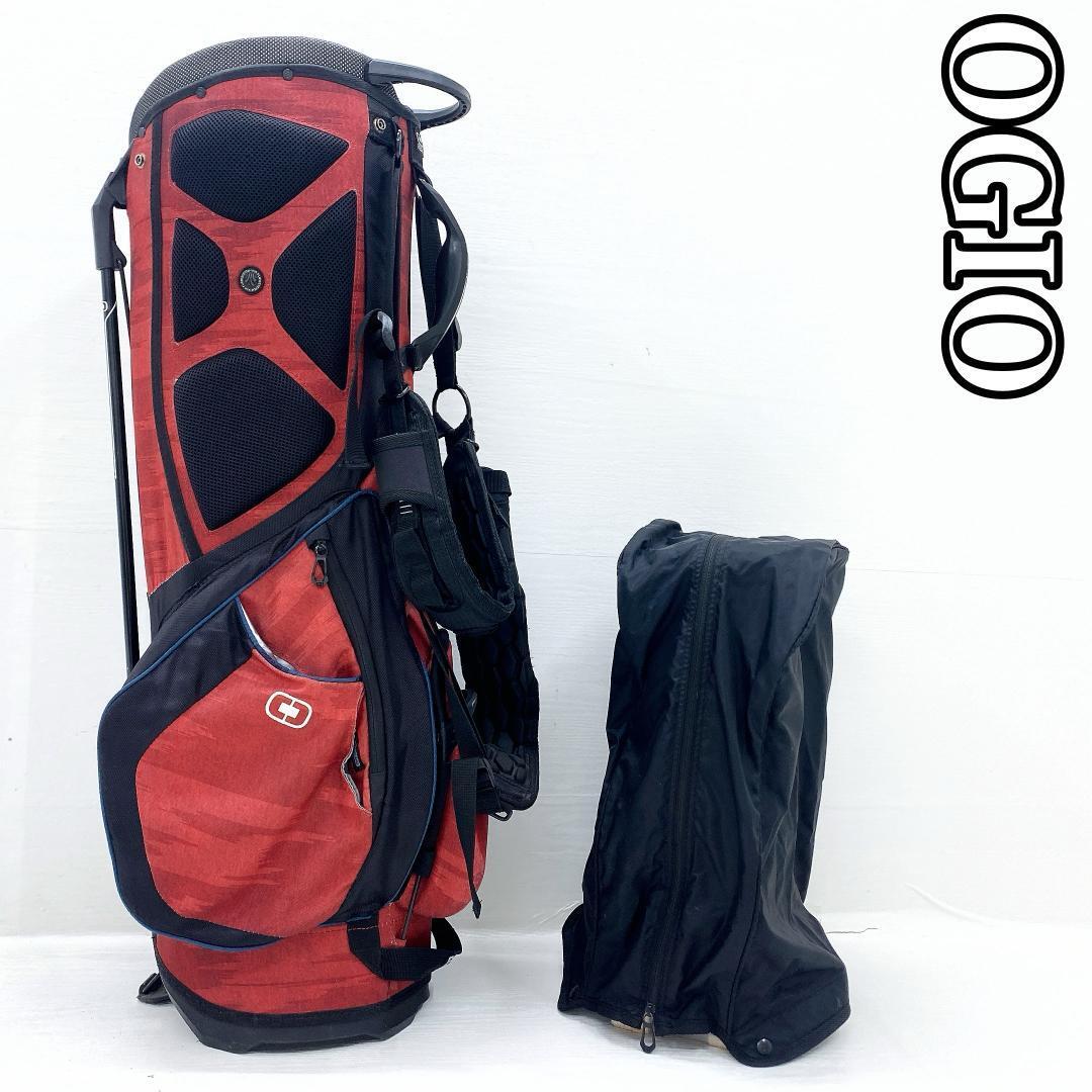 OGIO GROM オジオ グロム 14分割 レッド 赤 キャディバッグ ゴルフバッグ 12型 スタンド式 です。拍卖