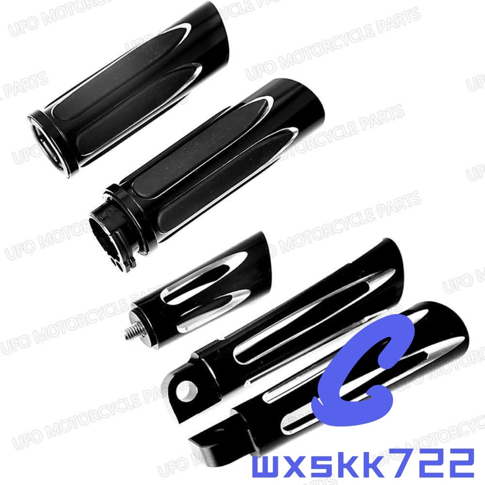 アレンネス ディープカット グリップ フットペグ シフトペグ 3点セット ハーレー ツーリング スポーツスター ダイナ ソフテ拍卖