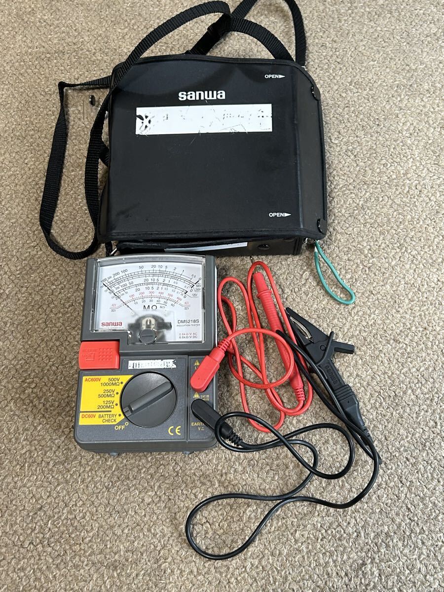 中古品】★SANWA アナログ絶縁抵抗計500V/250V/ 125V DM5218S 拍卖