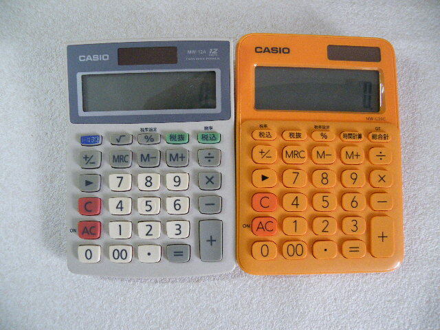 ***☆★ CASIO カシオ 卓上電卓 MW-12A+MW-C20C ソーラー式12桁表示電卓拍卖