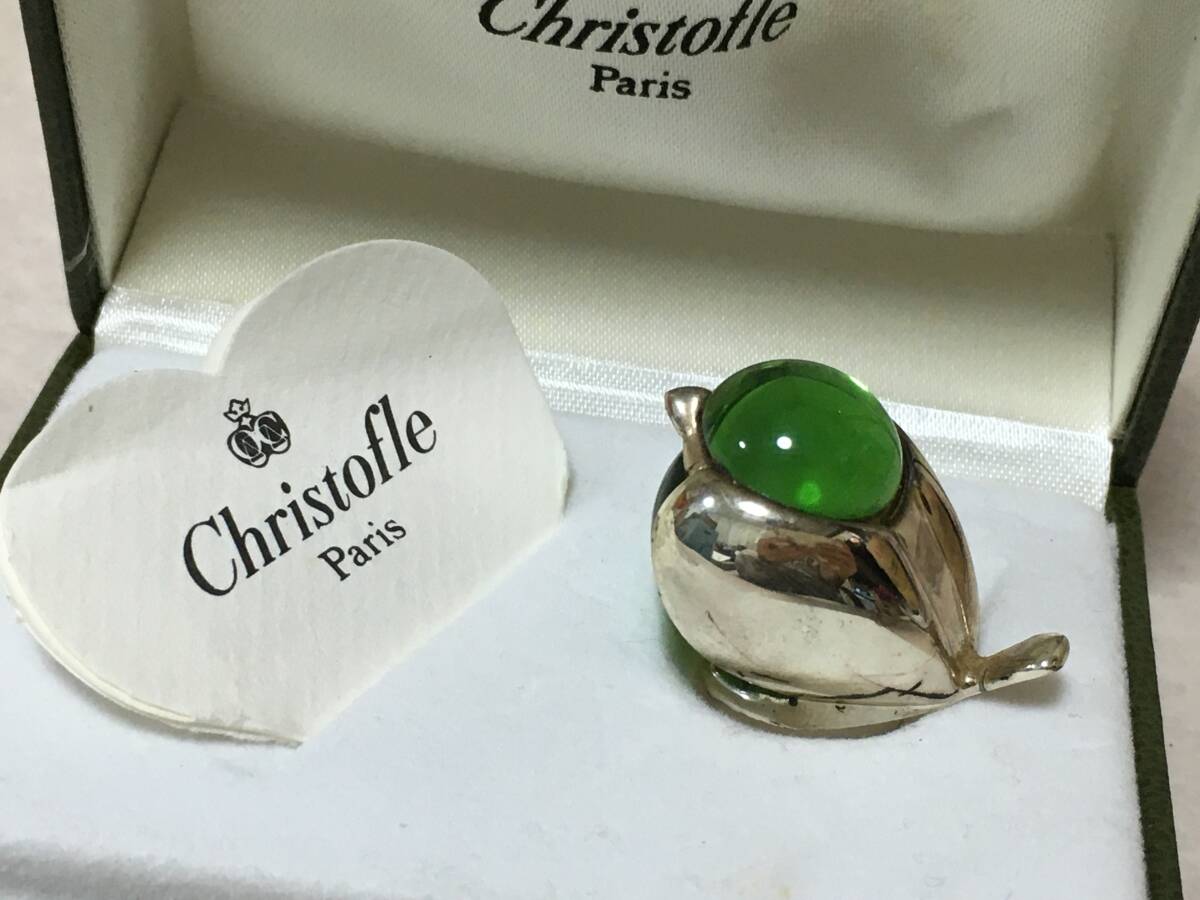 E823 クリストフル 小鳥 ペーパーウエイト 箱付き Christofle シルバープレート 拍卖
