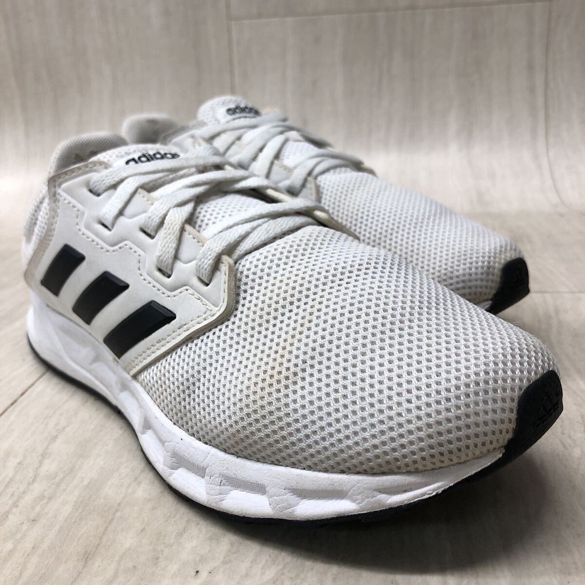 M306 FK-251001-029 adidas アディダス SHOWTHEWAY ランニングシューズ ローカットスニーカー メンズ ホワイト系 24.5cm拍卖