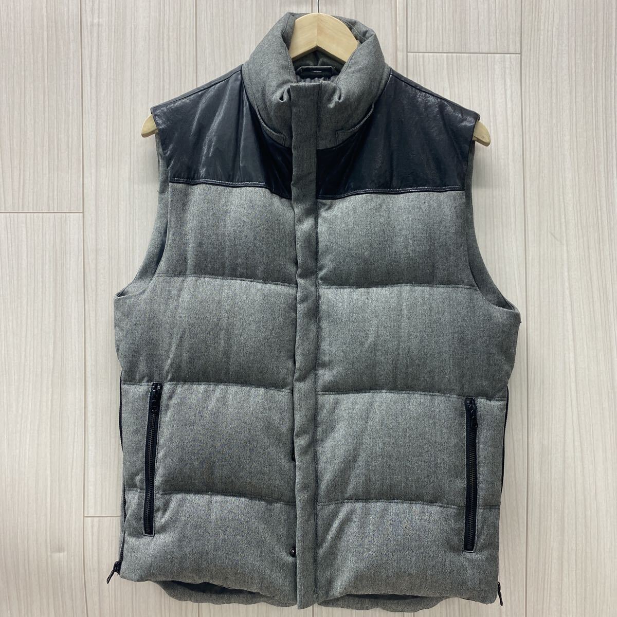 D32 3P-251003-609 theory セオリー ダウンベスト ジップアップ アウター グレー メンズ サイズ40拍卖