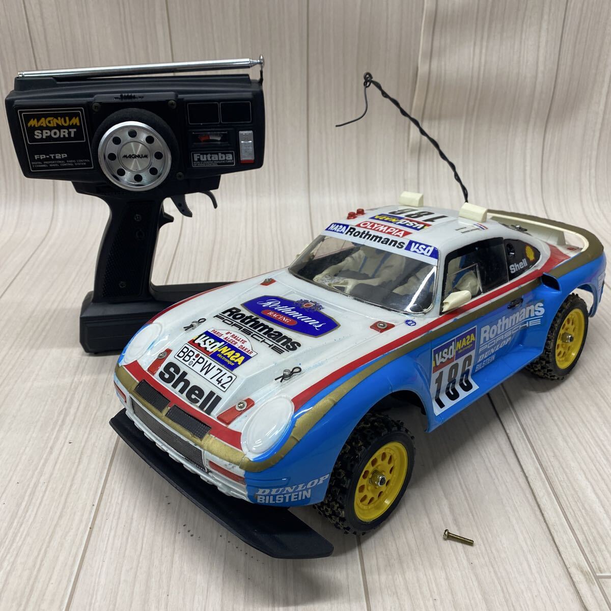 D57 FN-251010-697 TAMIYA タミヤ 1/12 PORSCHE 959 ポルシェ959 PARIS DAKAR RALLY WINNER パリダカールラリー 旧車 当時物 ラジコン拍卖