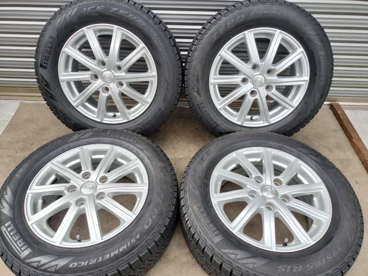 2024年製スタッドレス APHRODITE 15インチ 15×6J 5H PCD114.3 +50 PIRELLI ICE ZERO ASIMMETRICO 195/65R15★ノア ヴォクシー セレナ等拍卖