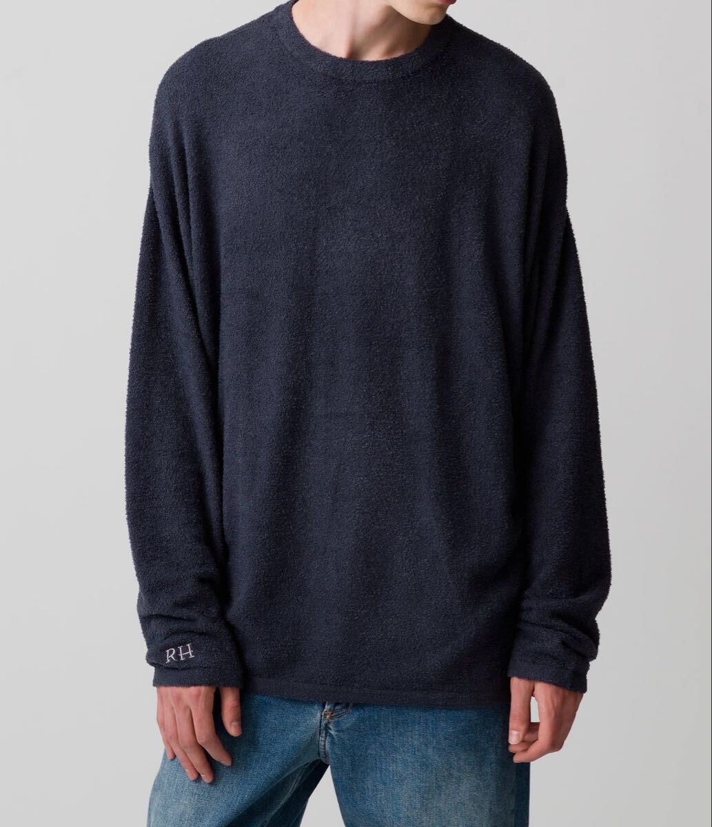 希少サイズXL BAREFOOT DREAMS for RHC Ron Herman Cozy Chic LIGHT Crewneck Pullover ロンハーマン RHロゴ刺繍 ボアパイルクルーネック拍卖