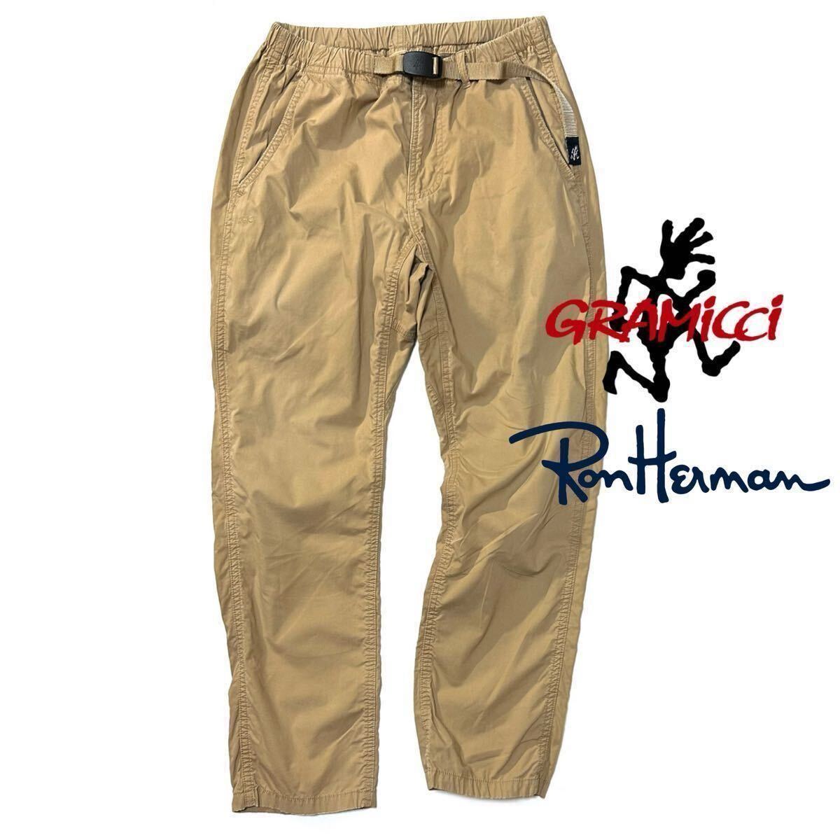 GRAMICCI for RHC Ron Herman Stretch Twill Climbing Pants クライミングナローストレッチパンツ ロンハーマン グラミチ RHCロゴ M BEIGE拍卖