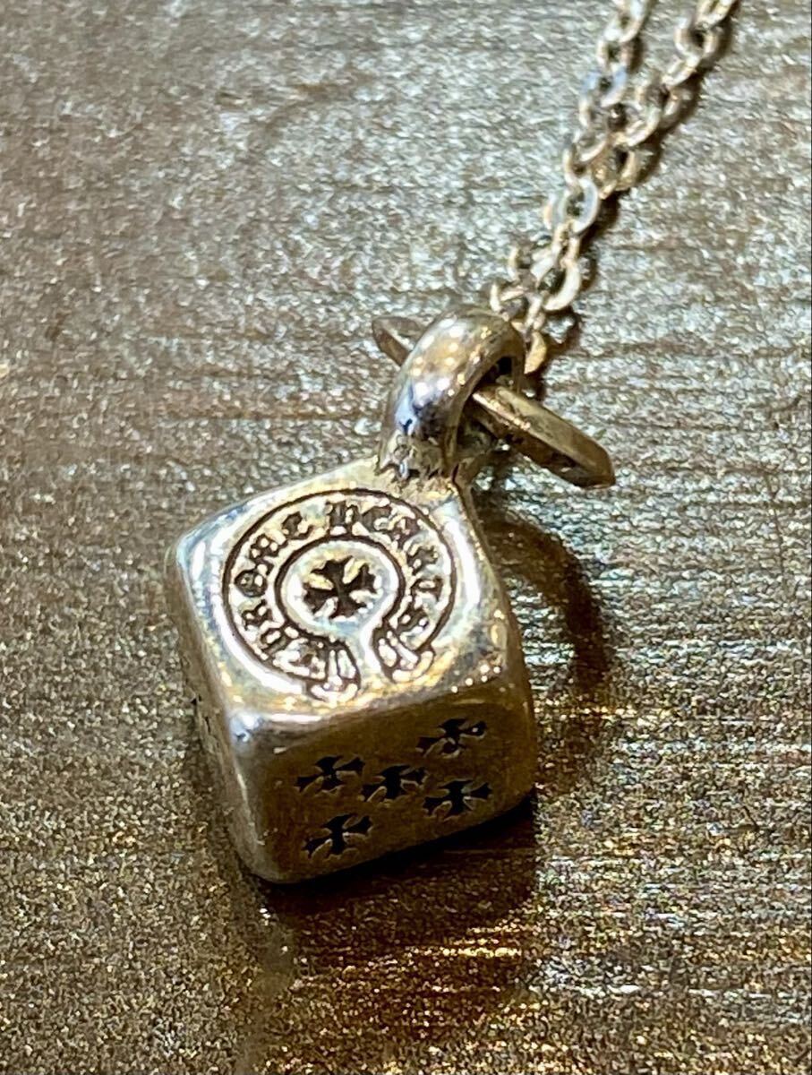 シルバー925 ホースシュークロス ダイスチャーム ネックレス / クロムハーツ風 ノーブランド拍卖