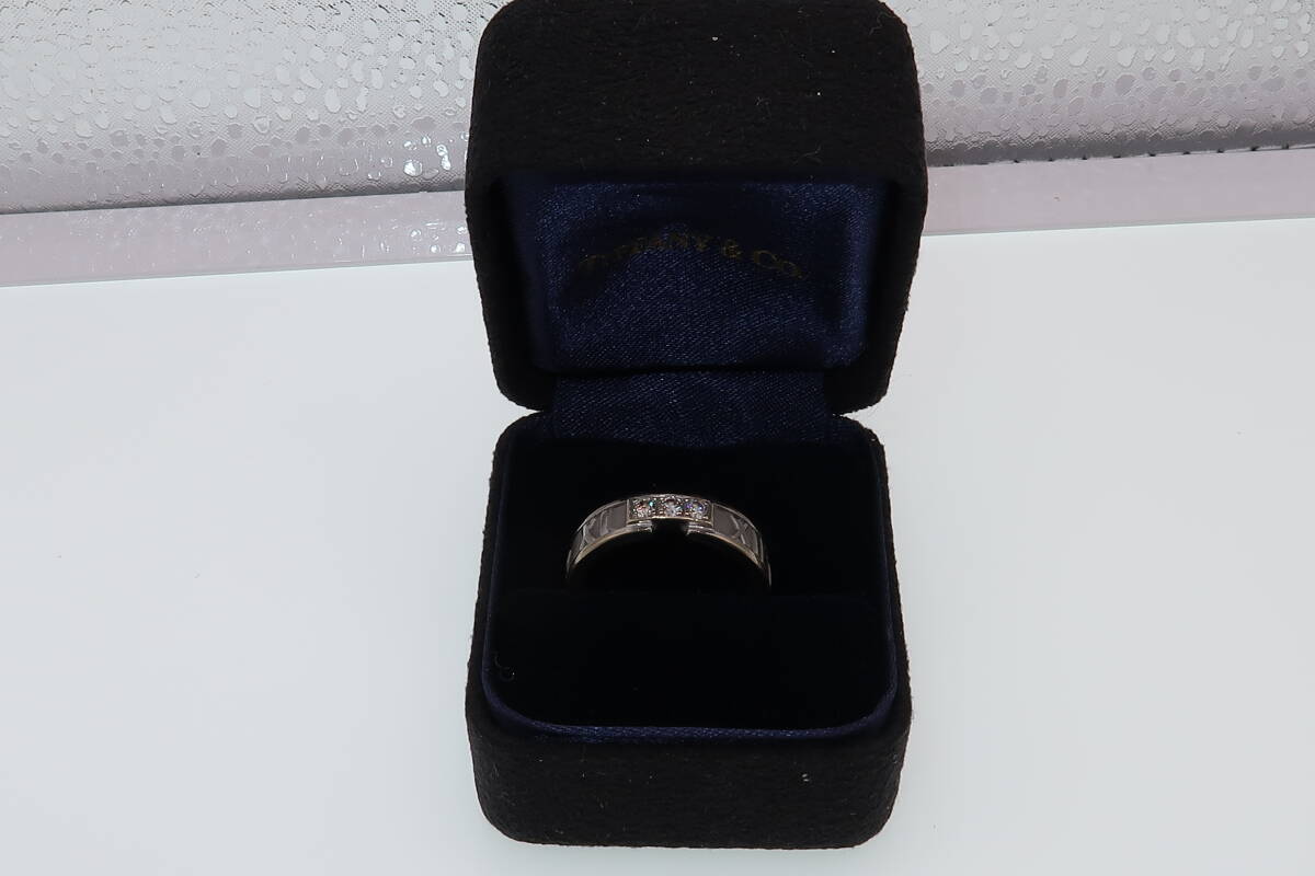 TIFFANY&Co. ティファニー K18WG/750 3Pダイヤモンド リング 15.5号拍卖