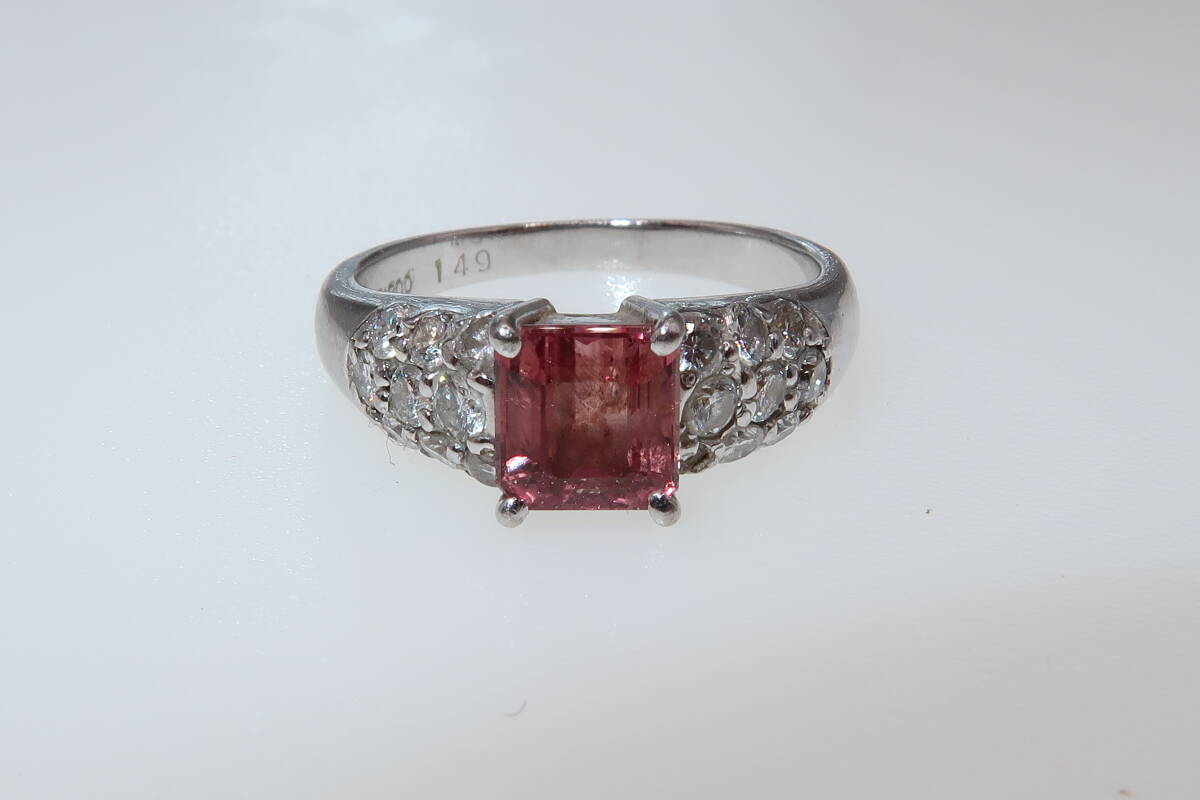 ★☆Pt900 カラーストーン 1.49ct ダイヤモンド 0.63ct リング 13号☆★拍卖