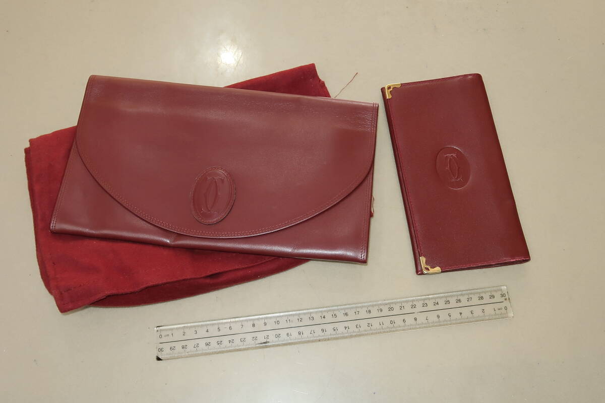 ★☆Cartier カルティエ ボルドー クラッチバッグ&長財布☆★拍卖