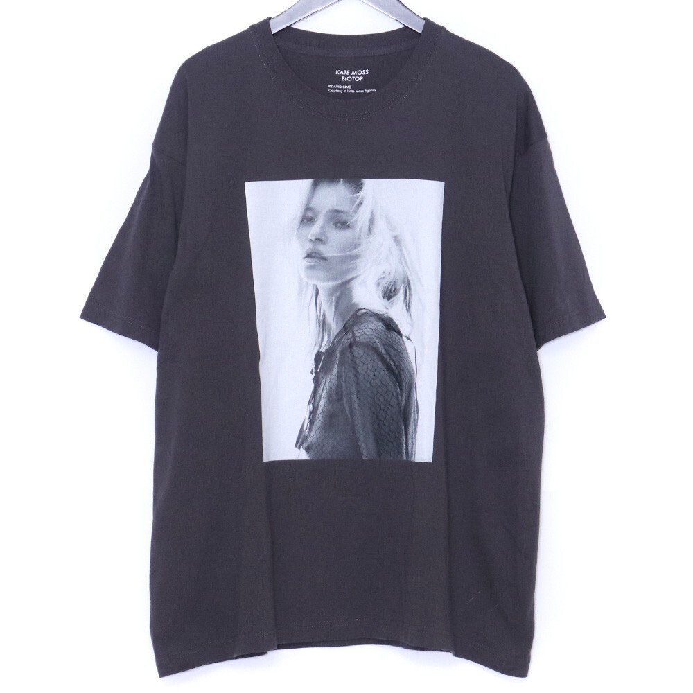 BIOTOP Kate Moss by David Sims Tシャツ XLサイズ ブラック ビオトープ 半袖カットソー ケイト・モス フォト プリント拍卖