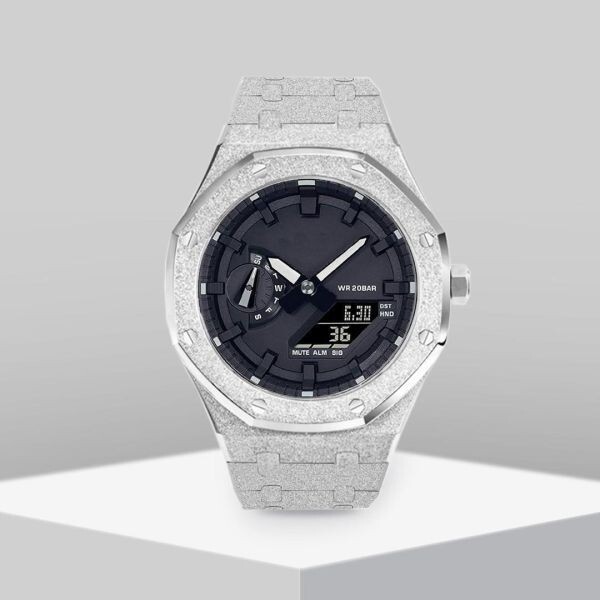 GSHOCK GA2100 カシオーク フロステッド加工 カスタム用パーツ シルバー GA-2100 GA-2110 GA-B2100カスタム A拍卖