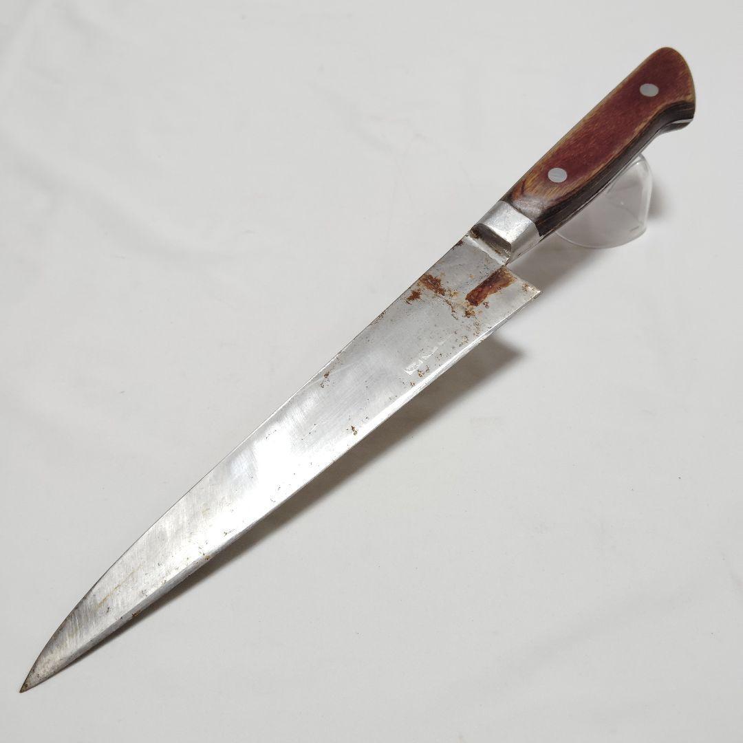 銘あり 筋引包丁 スライサー 刃渡り約20cm 庖丁 調理器具 刃物【S43-16】拍卖