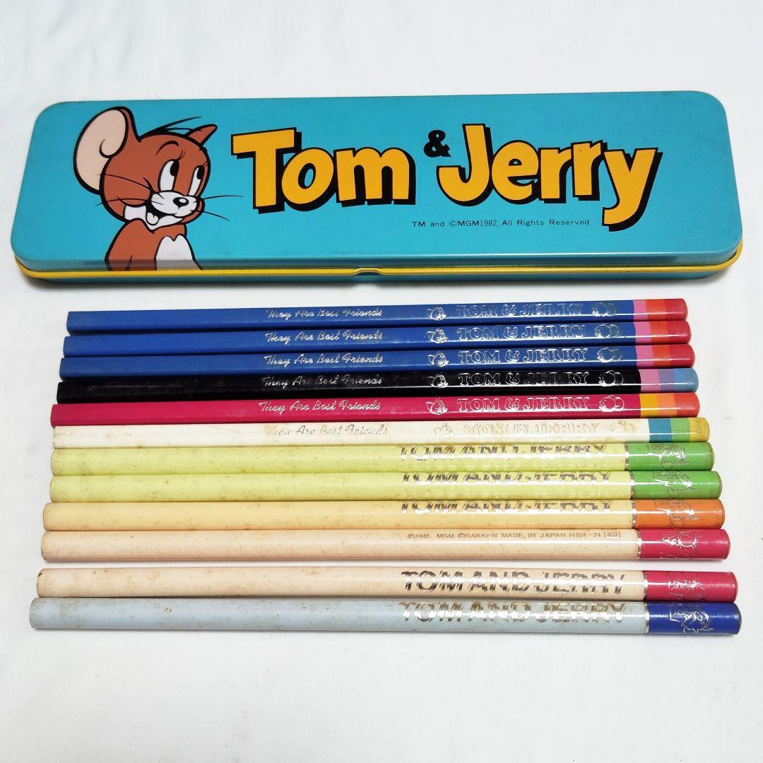 トムとジェリー 缶ペンケース 筆箱 鉛筆 まとめ売り 昭和レトロ拍卖