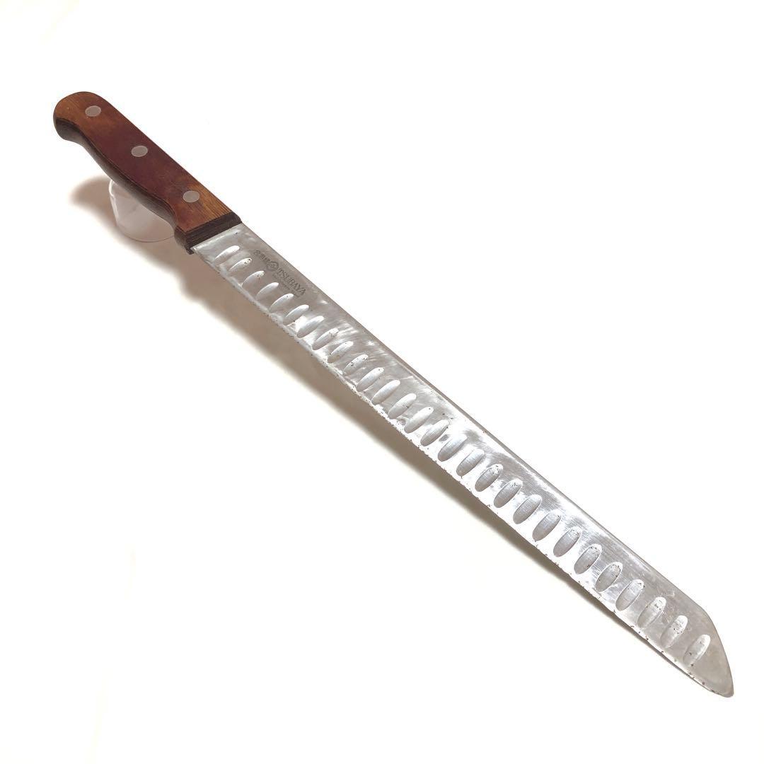 【S42-6】河童橋 TSUBAYA サーモンナイフ 包丁 刃渡約30cm 庖丁 刃物 調理器具拍卖